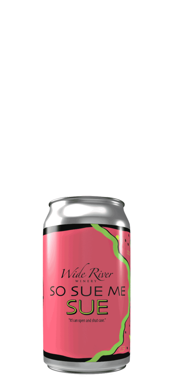 Wide River Winery's So Sue Me Sue Canned Wine